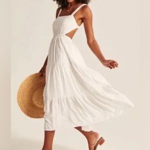 A&F Scrunchie Strap Cutout Maxi Dress